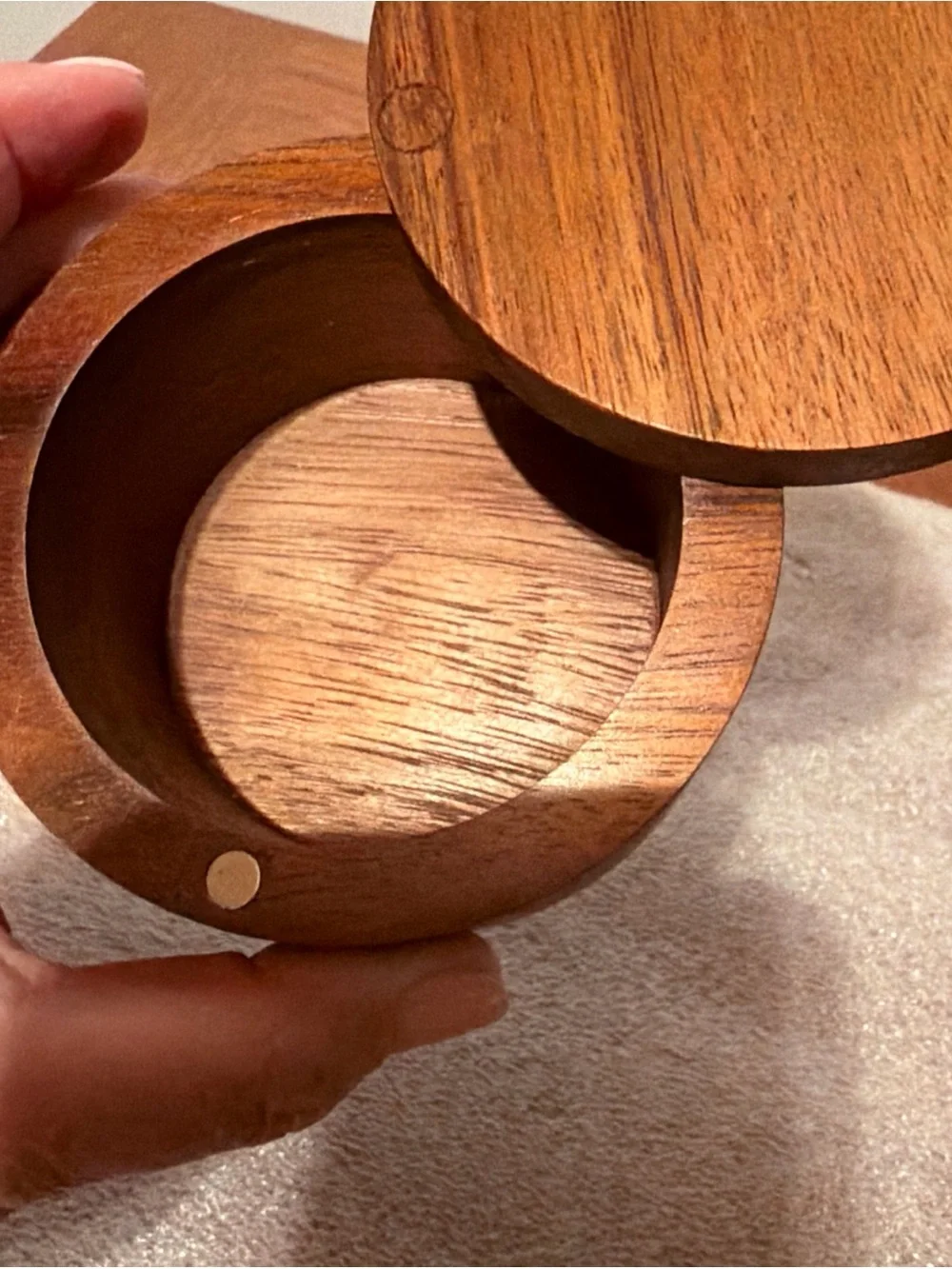 Wooden Box For Salt Spices Small Items Jewerly Storage Organization Tight Lid